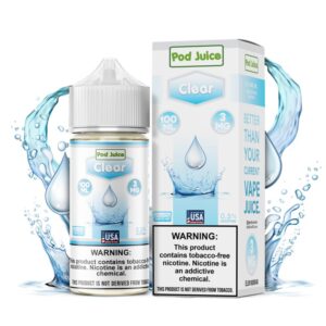 Pod Juice Clear 100mL unflavored e-liquid Austin Vape and Smoke