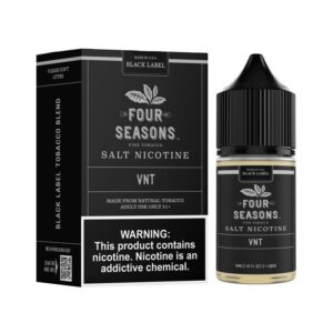 Four Seasons Black Label VNT Vanilla Nut Tobacco 30mL salt nic Austin Vape and Smoke