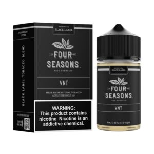 Four Seasons Black Label VNT Vanilla Nut Tobacco 60mL e-liquid Austin Vape and Smoke