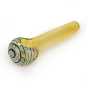 Red Eye Glass Econo 3.25 inch hand pipe yellow swirl Austin Vape and Smoke