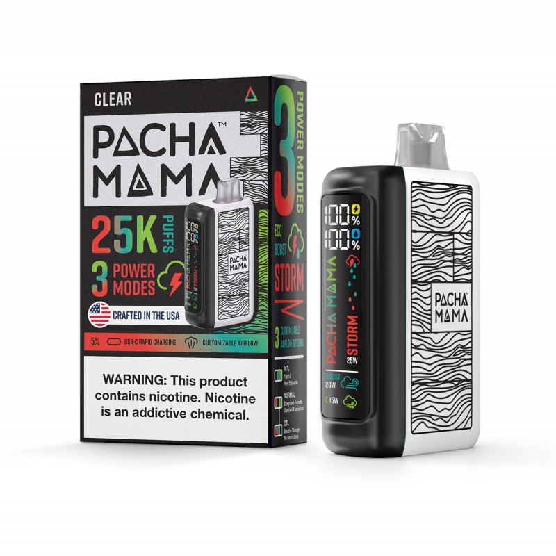 PACHAMAMA-25K-USA-BoxDevice-Clear (1)-800x800 Pachamama 25K puff disposable vape Austin Vape and Smoke